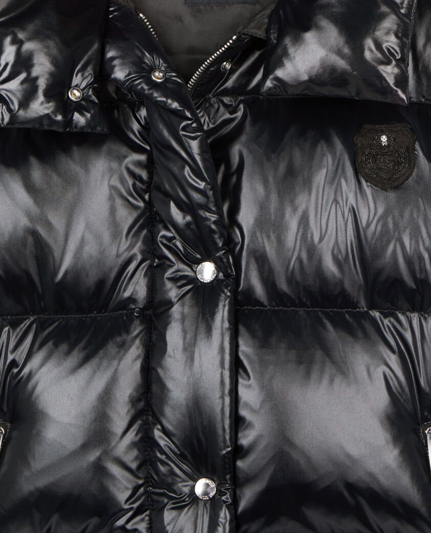 The Kooples FEMME BLACK doudoune à manches amovibles noire