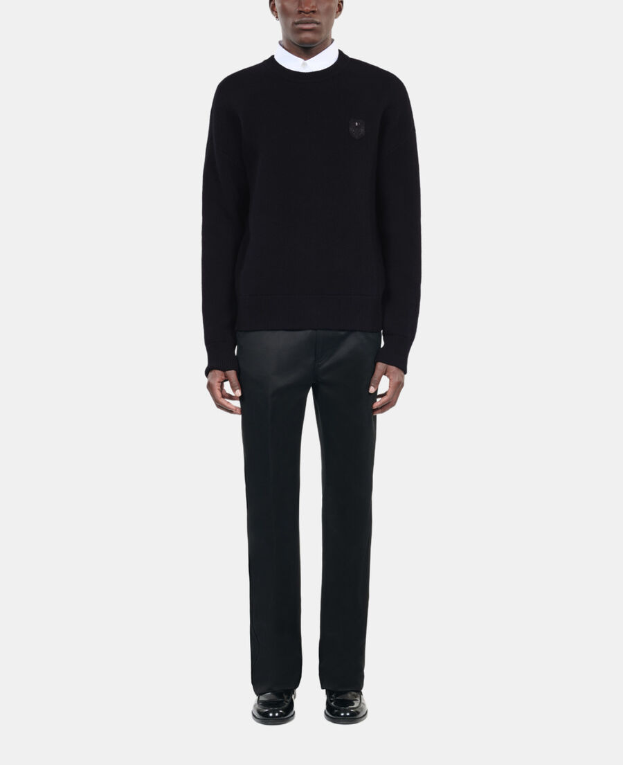 The Kooples MEN BLACK black wool sweater