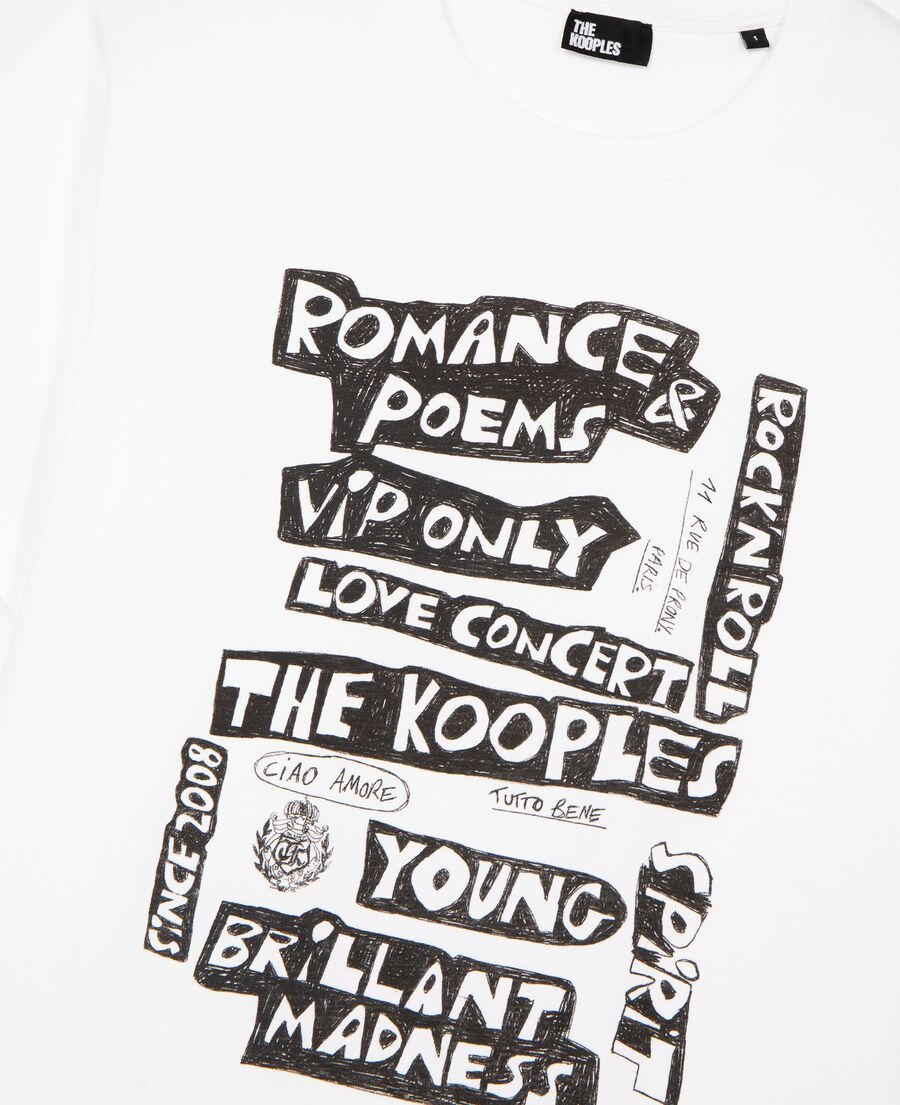 The Kooples F WHITE t-shirt with white screen print
