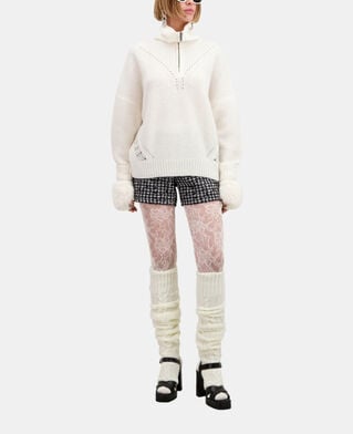 The Kooples FEMME ECRU pull écru en laine mélangée