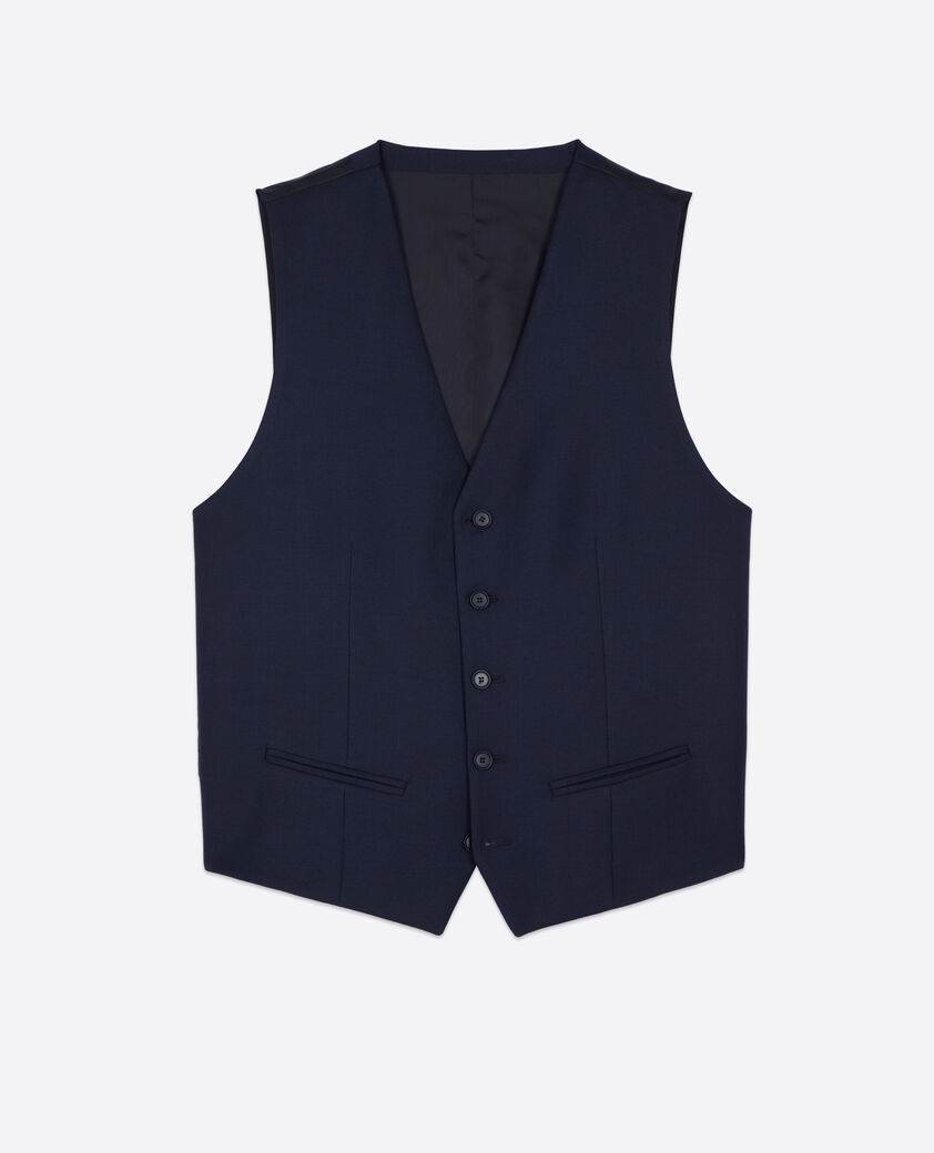 The Kooples HERREN DARK NAVY marineblaue button-down-anzugweste aus wolle