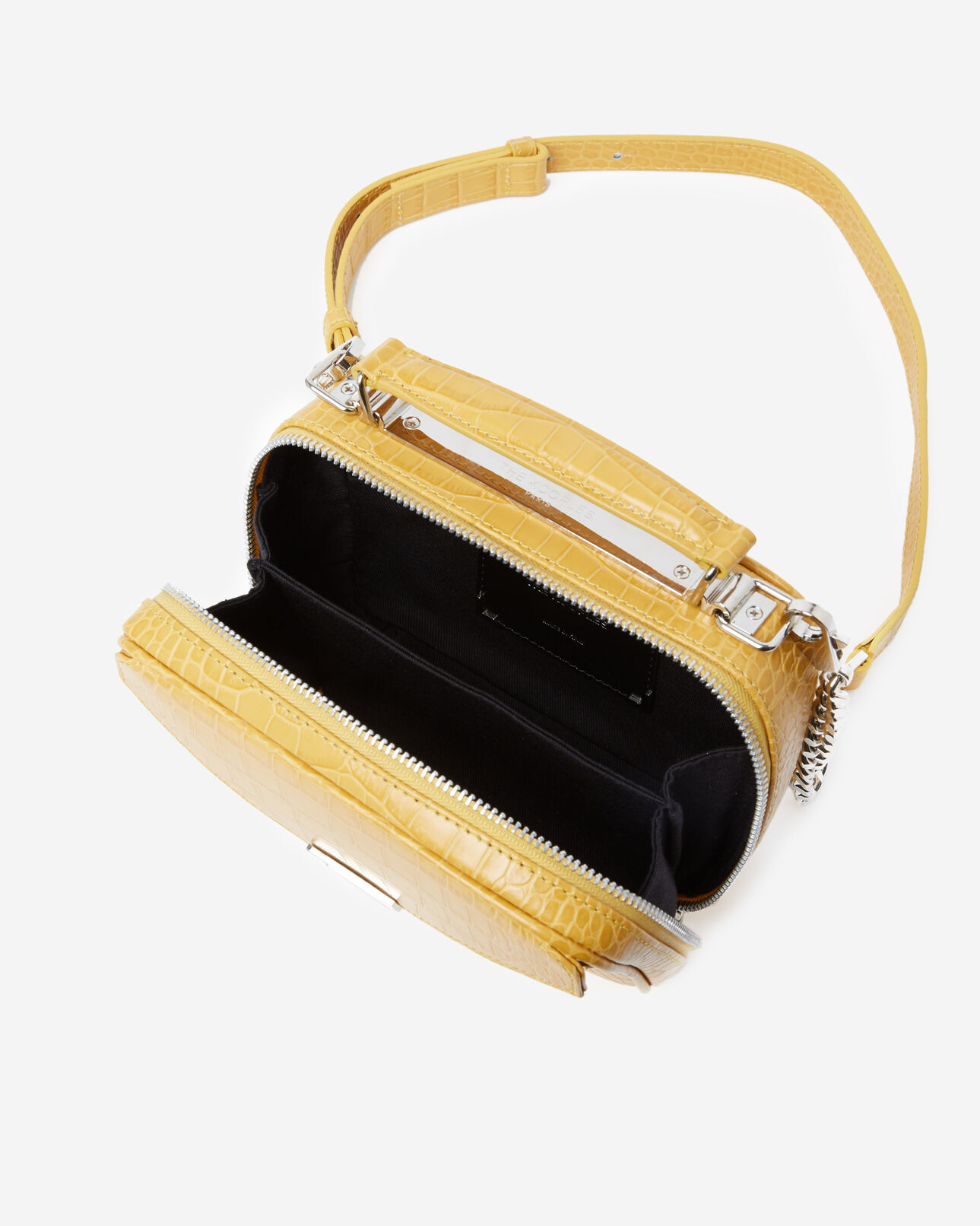 The Kooples FEMME YELLOW sac barbara mini jaune effet croco