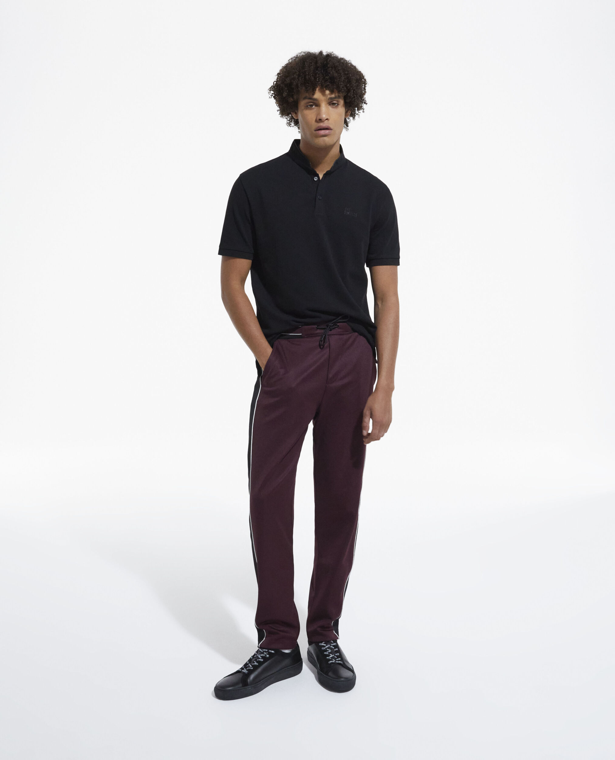 Schwarzes Poloshirt, BLACK, hi-res image number null