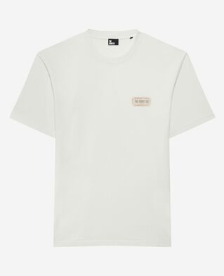 The Kooples HERREN ECRU t-shirt mit siebdruck in ecru