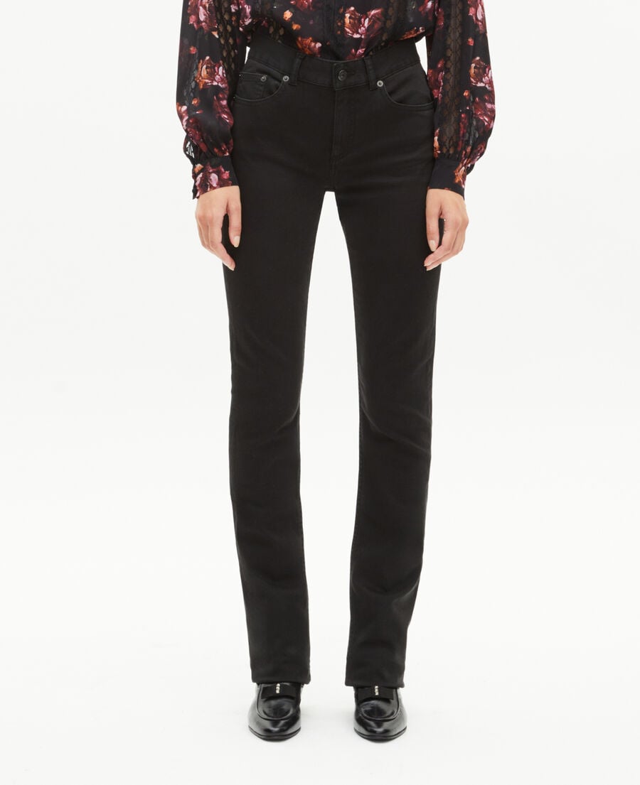 The Kooples FEMME BLACK jean slim long noir