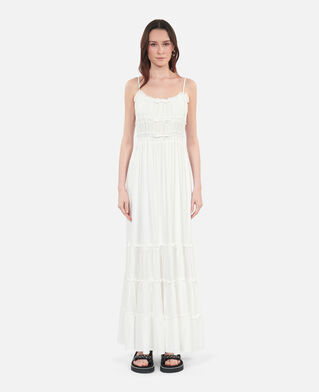 The Kooples WOMEN WHITE long white dress with bows