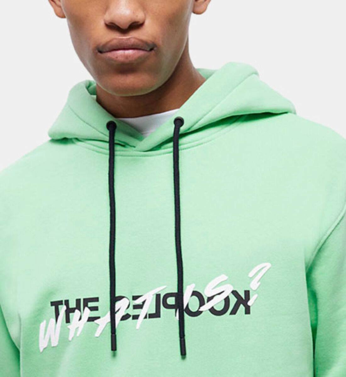 Grunes Kapuzensweatshirt mit Schriftzug The Kooples