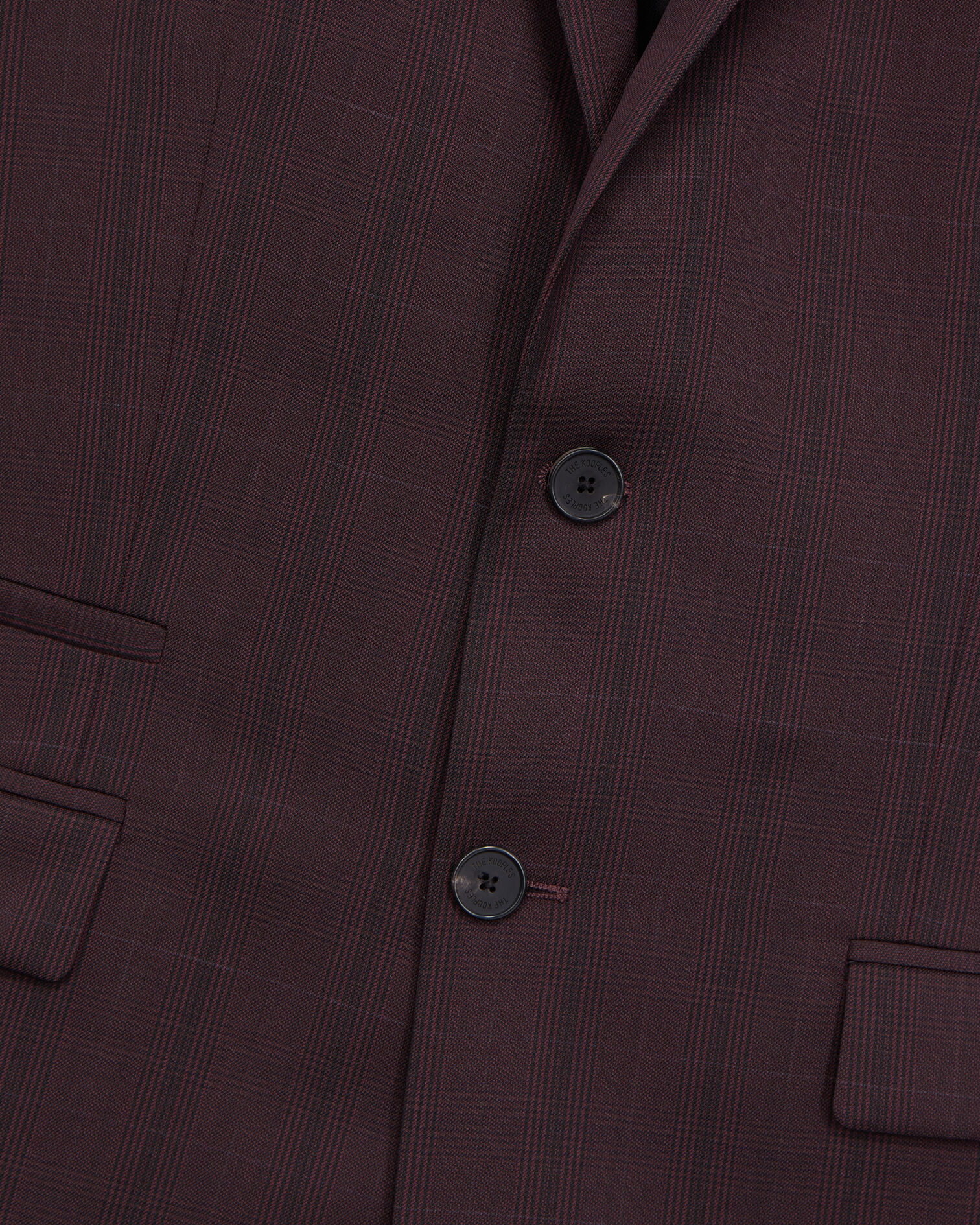 Karierte bordeauxrote Anzugjacke aus Wolle, BORDEAUX, hi-res image number null