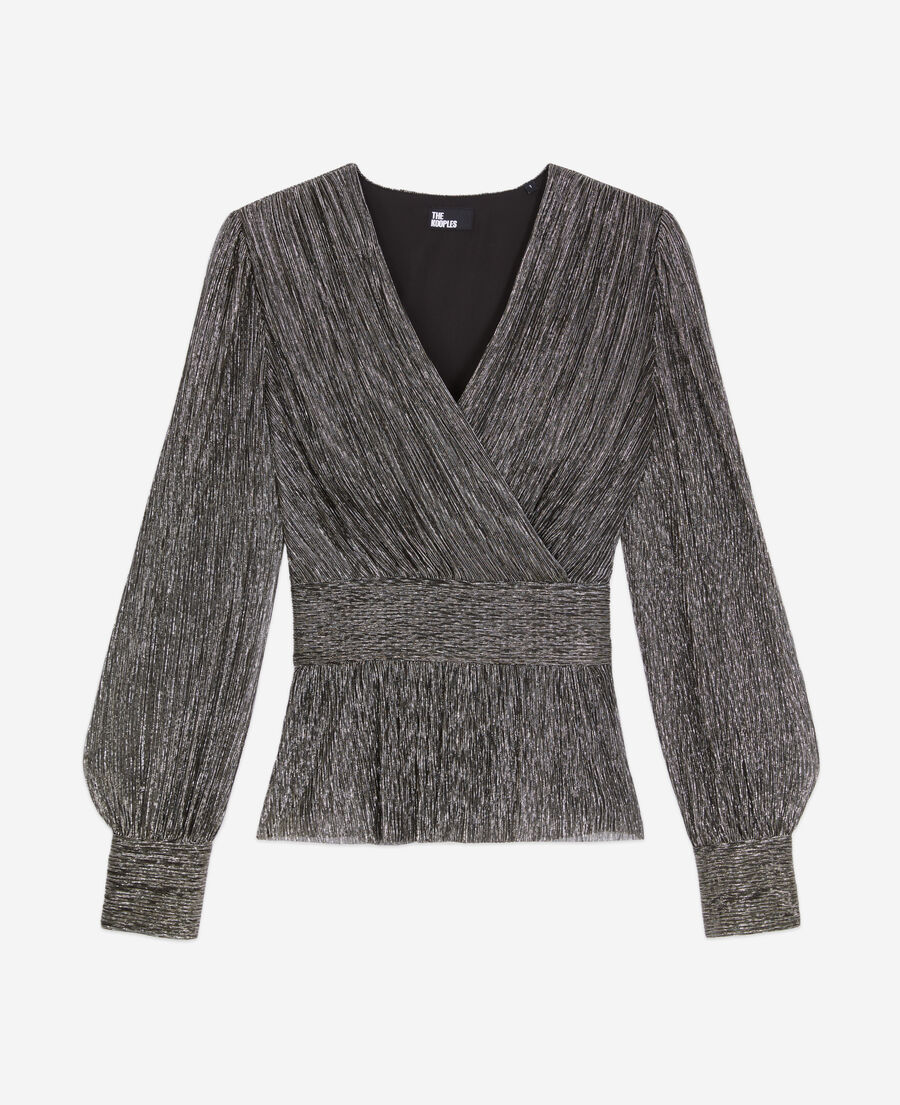The Kooples DAMEN SILVER silbernes top