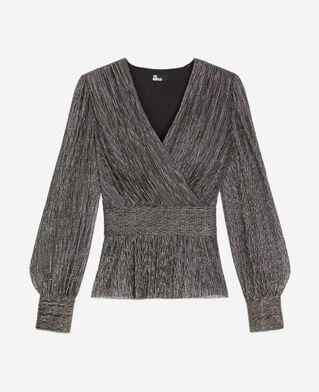 The Kooples DAMEN SILVER silbernes top