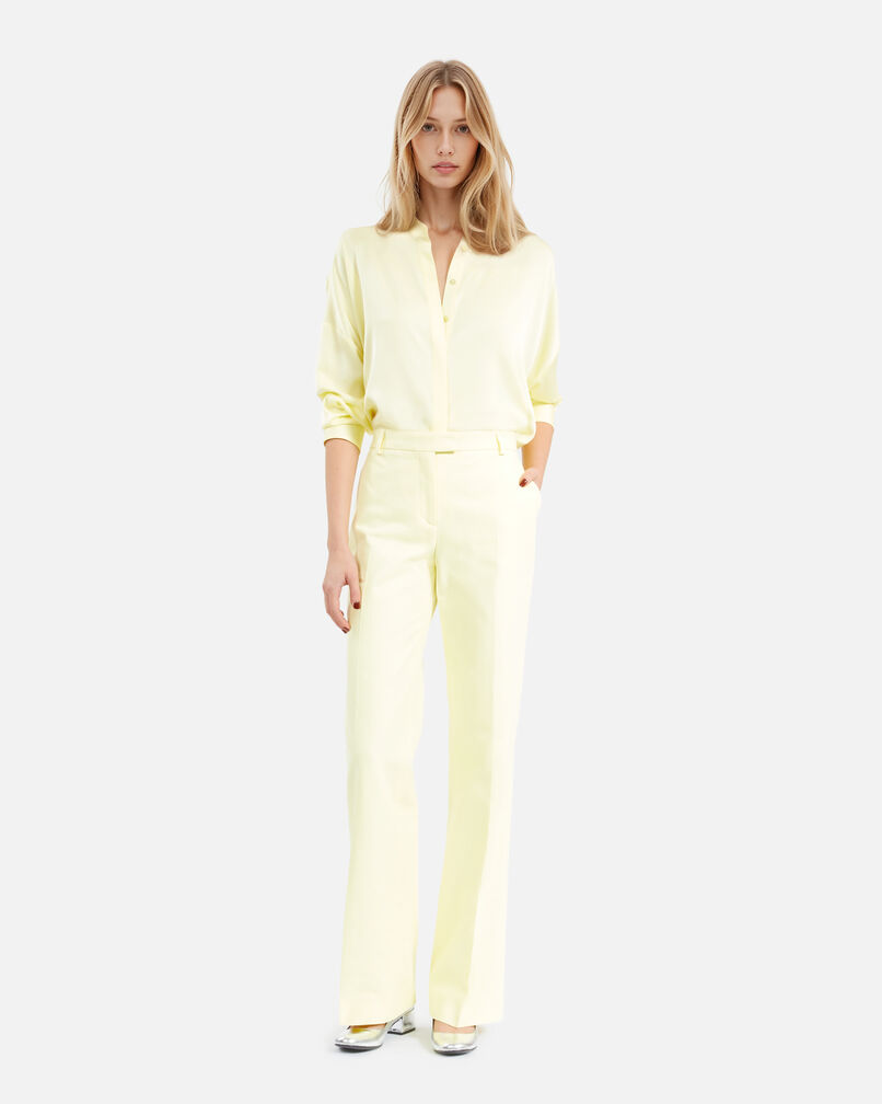 The Kooples DAMEN LIGHT YELLOW weites hemd aus seide in gelb