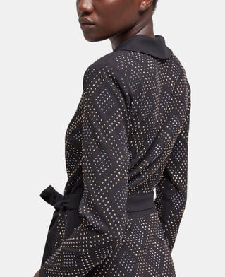 The Kooples FEMME BLACK robe courte portefeuille noire