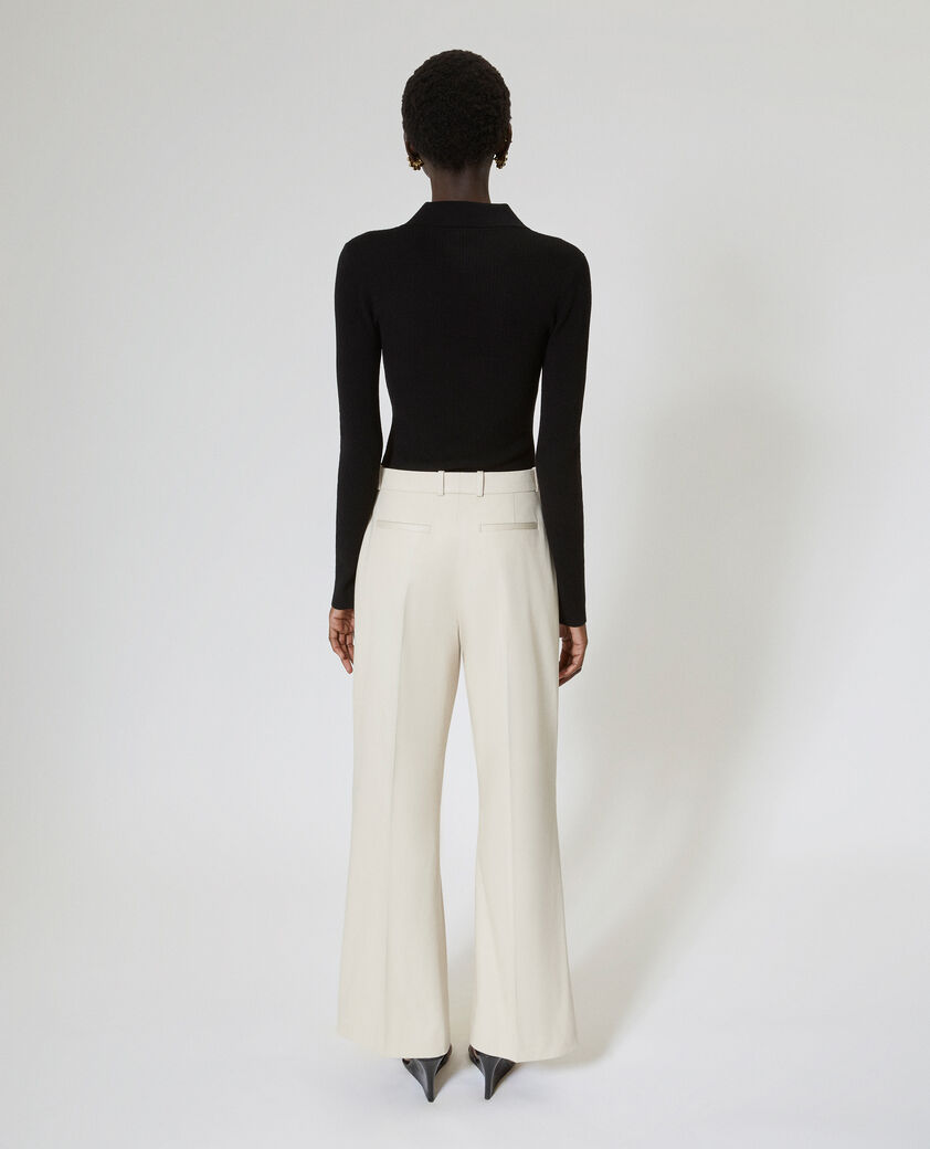 The Kooples FEMME BEIGE pantalon en coton beige