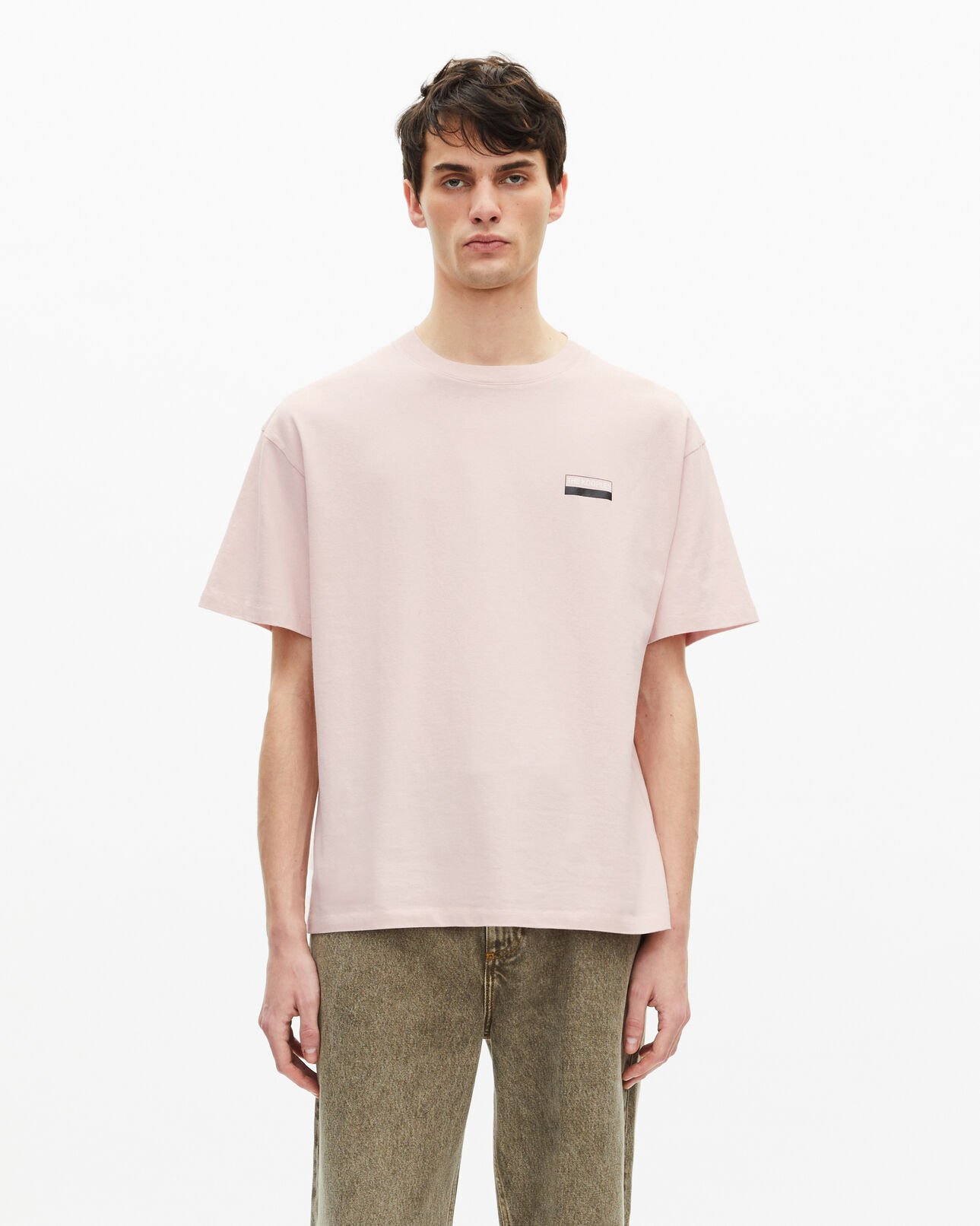 The Kooples HOMBRE LILA camiseta serigrafía rosa