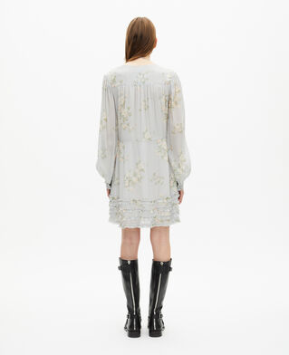 The Kooples WOMEN BLUE blue floral print short dress