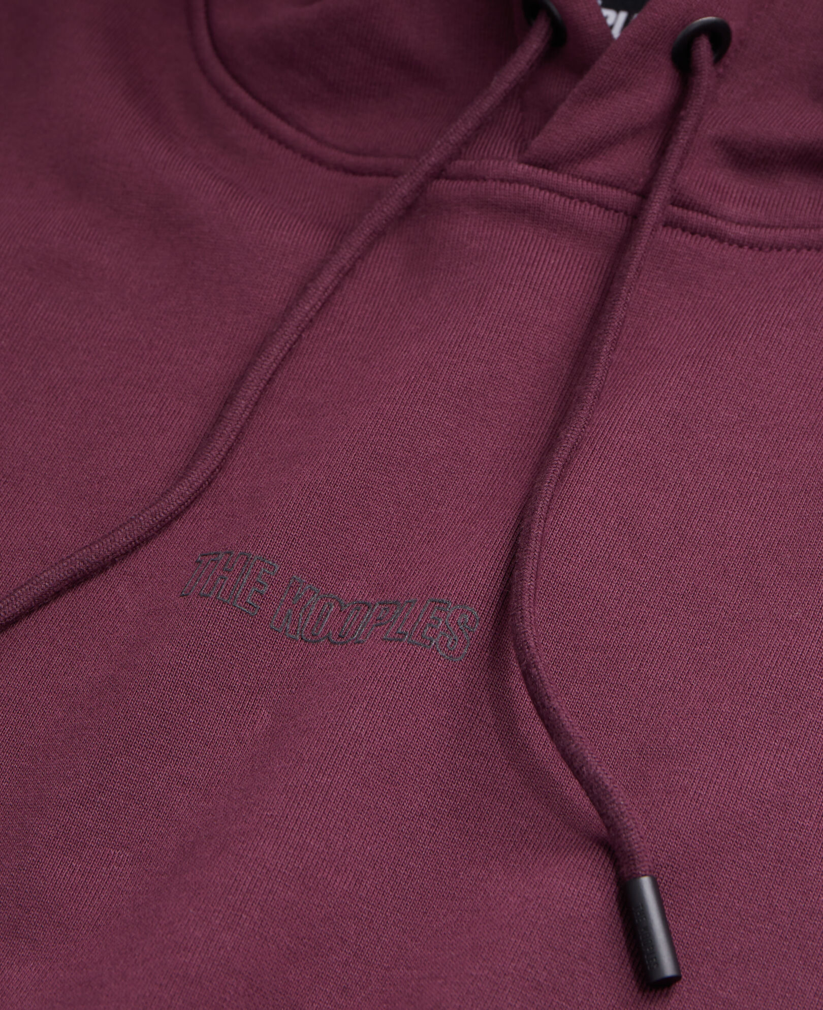 The Kooples HOMBRE BORDEAUX sudadera capucha burdeos logotipo para hombre