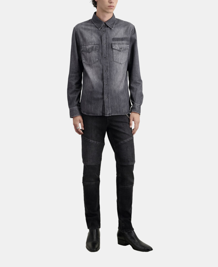 graues hemd aus denim