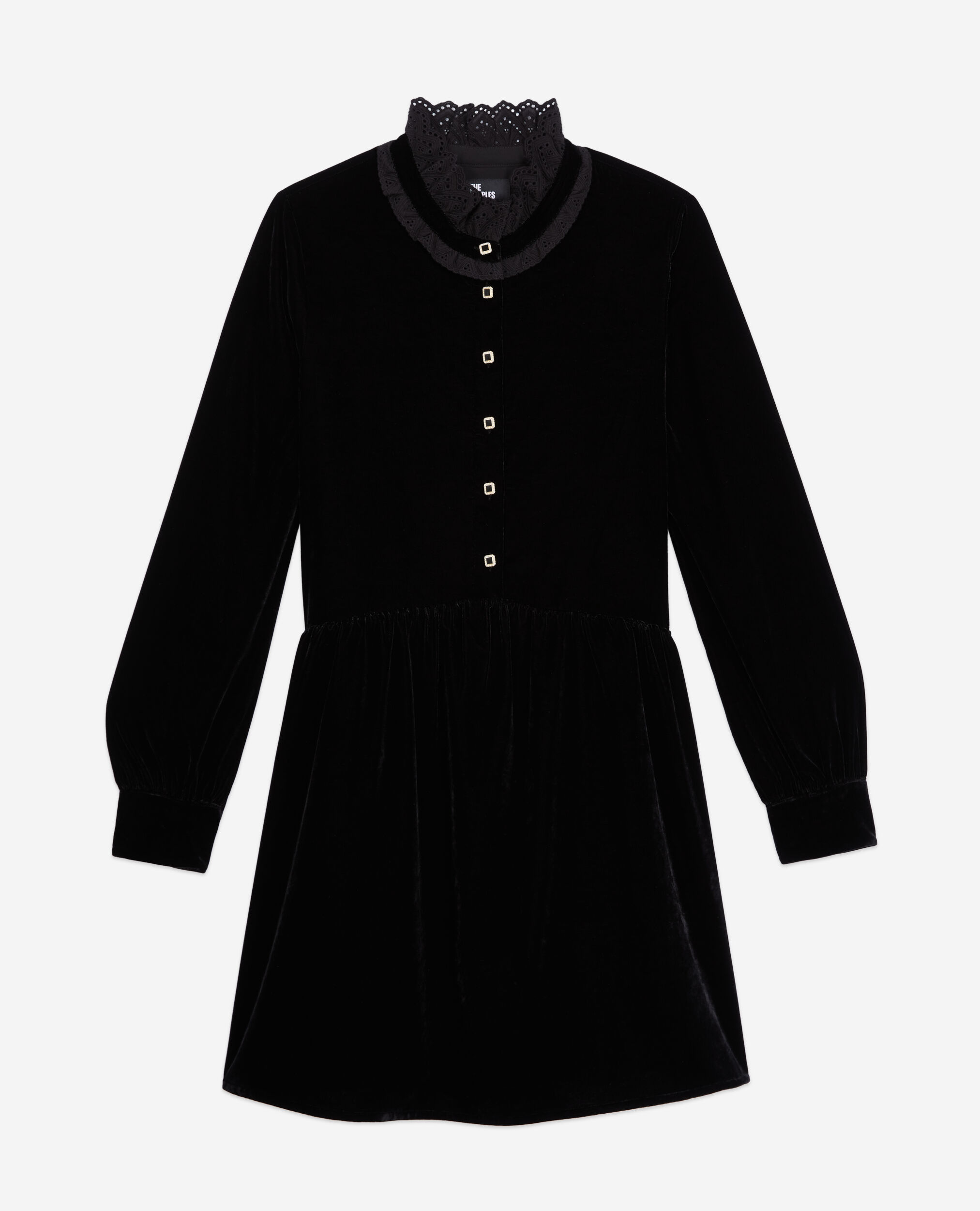 Vestido mini botones joya 2025