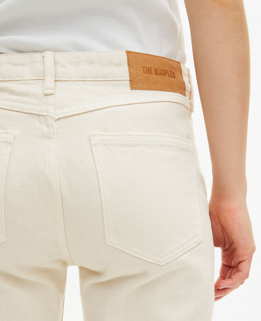 The Kooples F ECRU ecru straight jeans