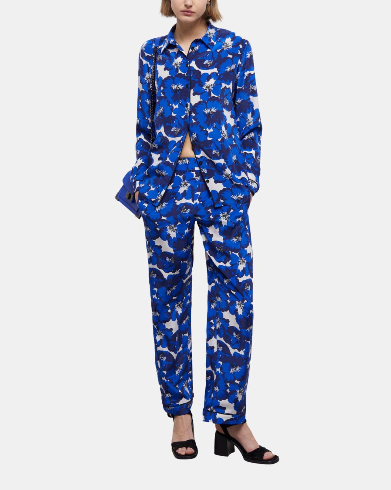 The Kooples MUJER BLUE camisa estampada seda