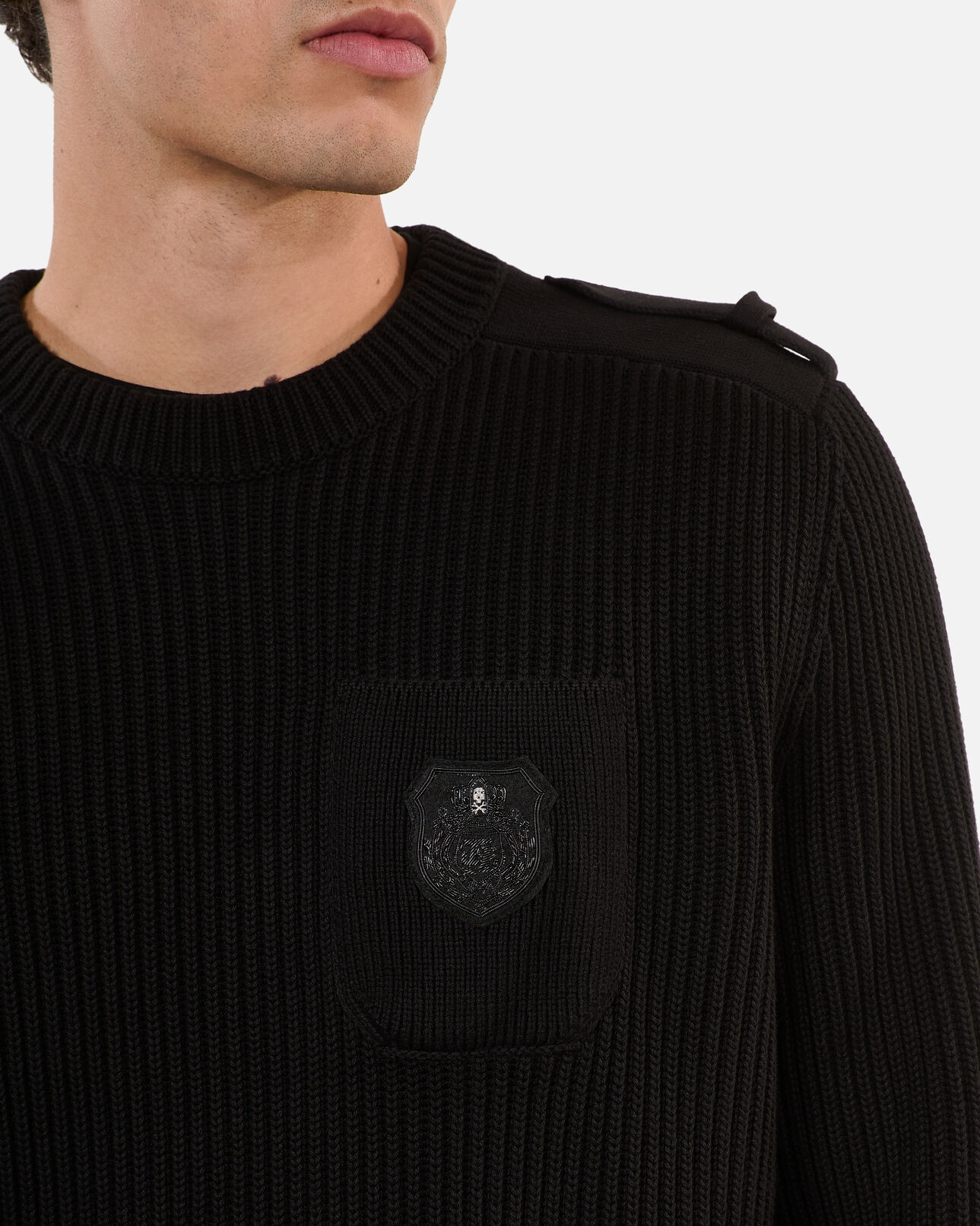 The Kooples MEN BLACK black cotton sweater