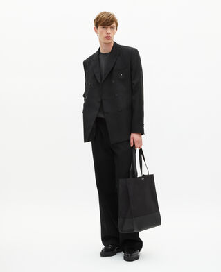 The Kooples MEN BLACK straight jacket with black coat of arms