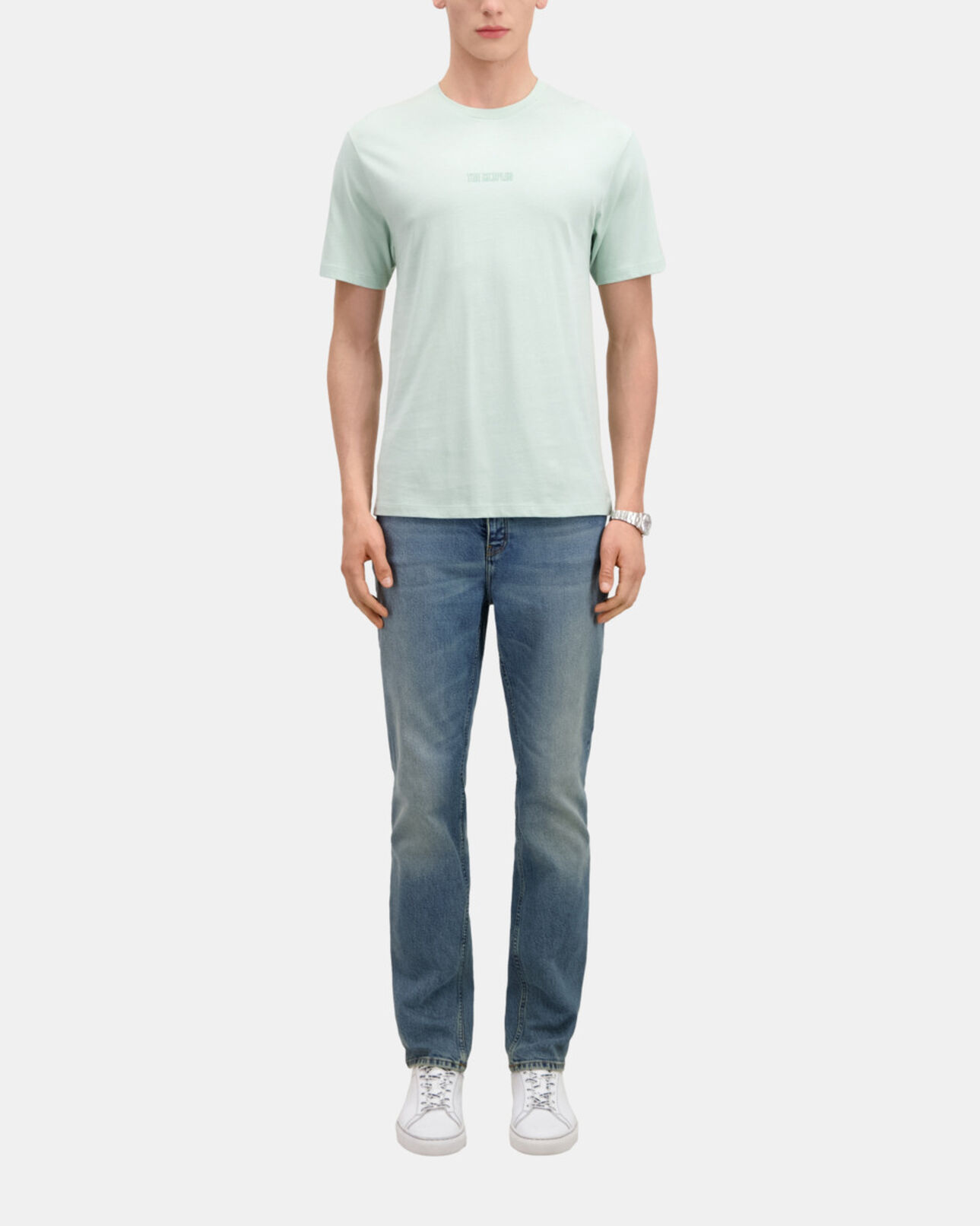 The Kooples MEN OCEAN men's green t-shirt with logo