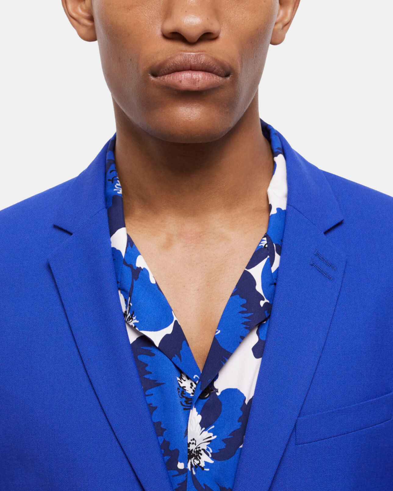 The Kooples HOMME BLUE BRUT veste de costume bleue