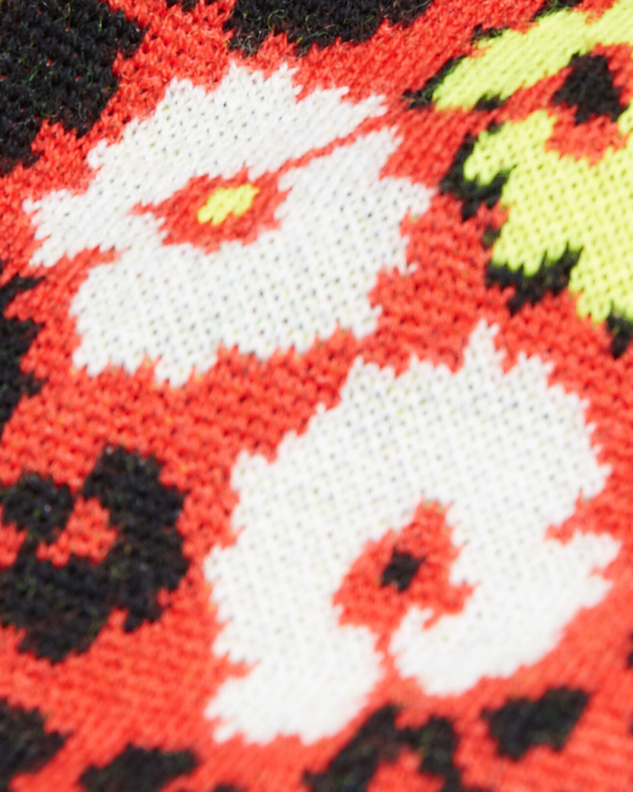 The Kooples MEN DARK RED floral print wool sweater