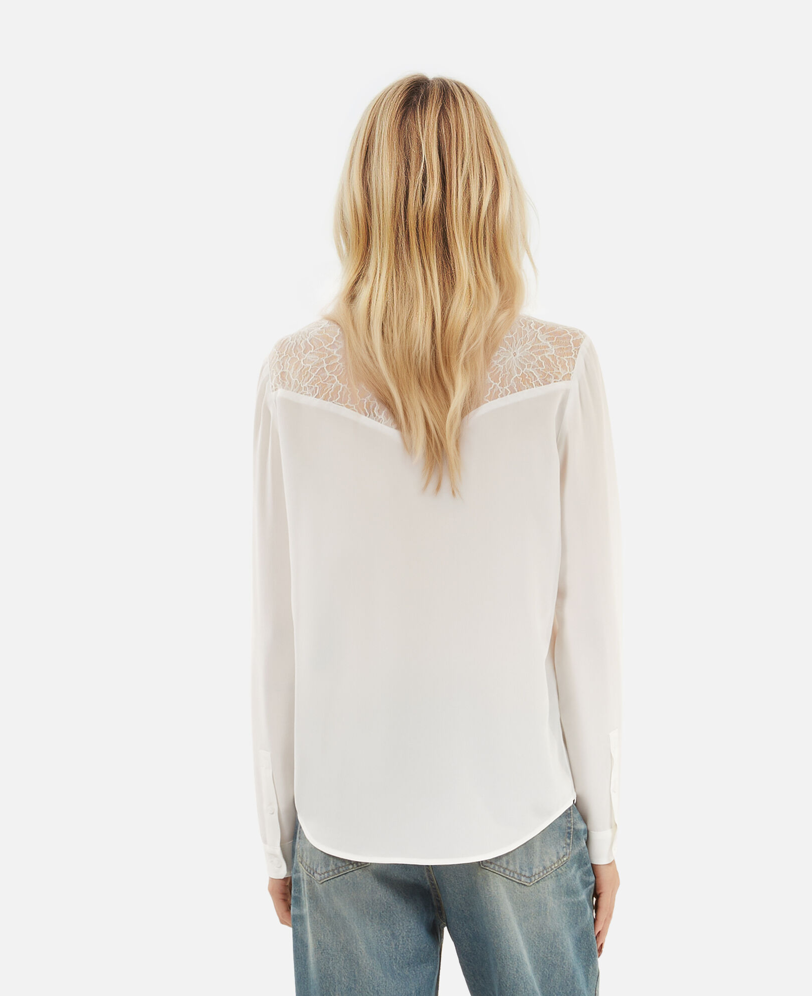 The Kooples FEMME ECRU chemise en soie écrue