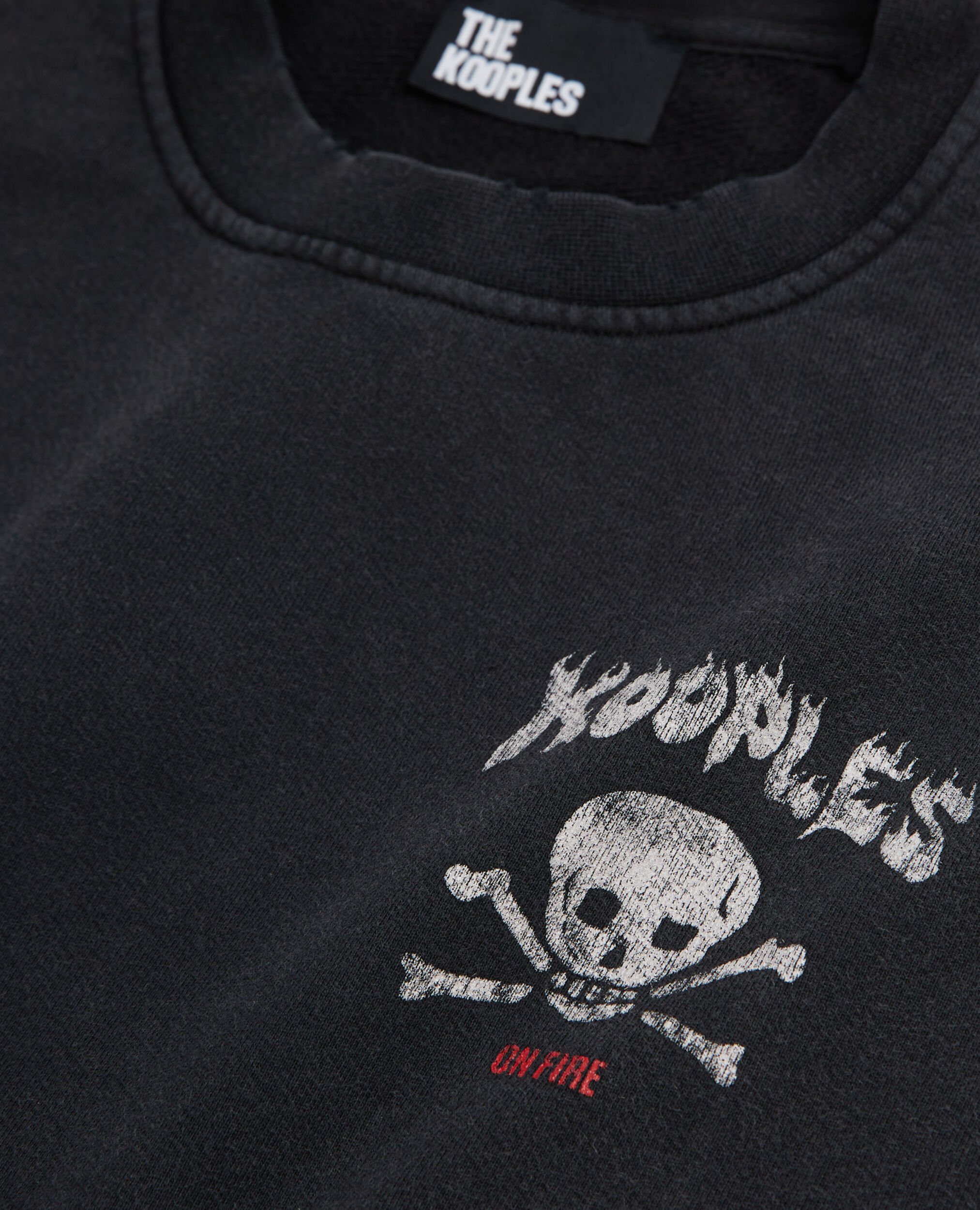 Black screen print sweatshirt, BLACK WASHED, hi-res image number null