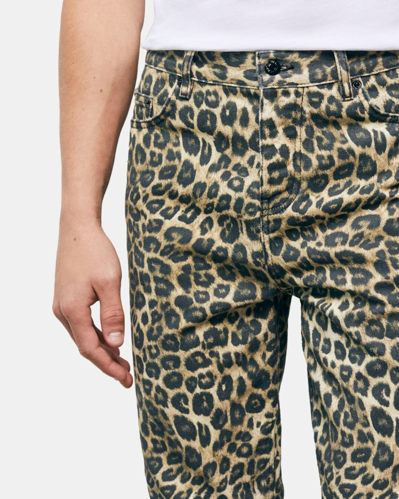 The Kooples MEN LEOPARD leopard print straight-cut jeans