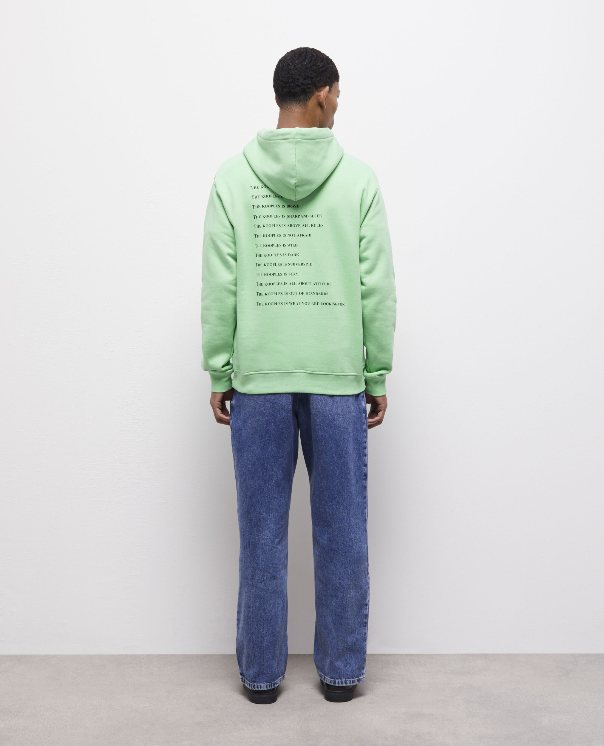 Grünes Kapuzensweatshirt mit Schriftzug, APPLE, hi-res image number null