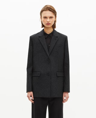 The Kooples WOMEN BLACK black rhinestone jacket