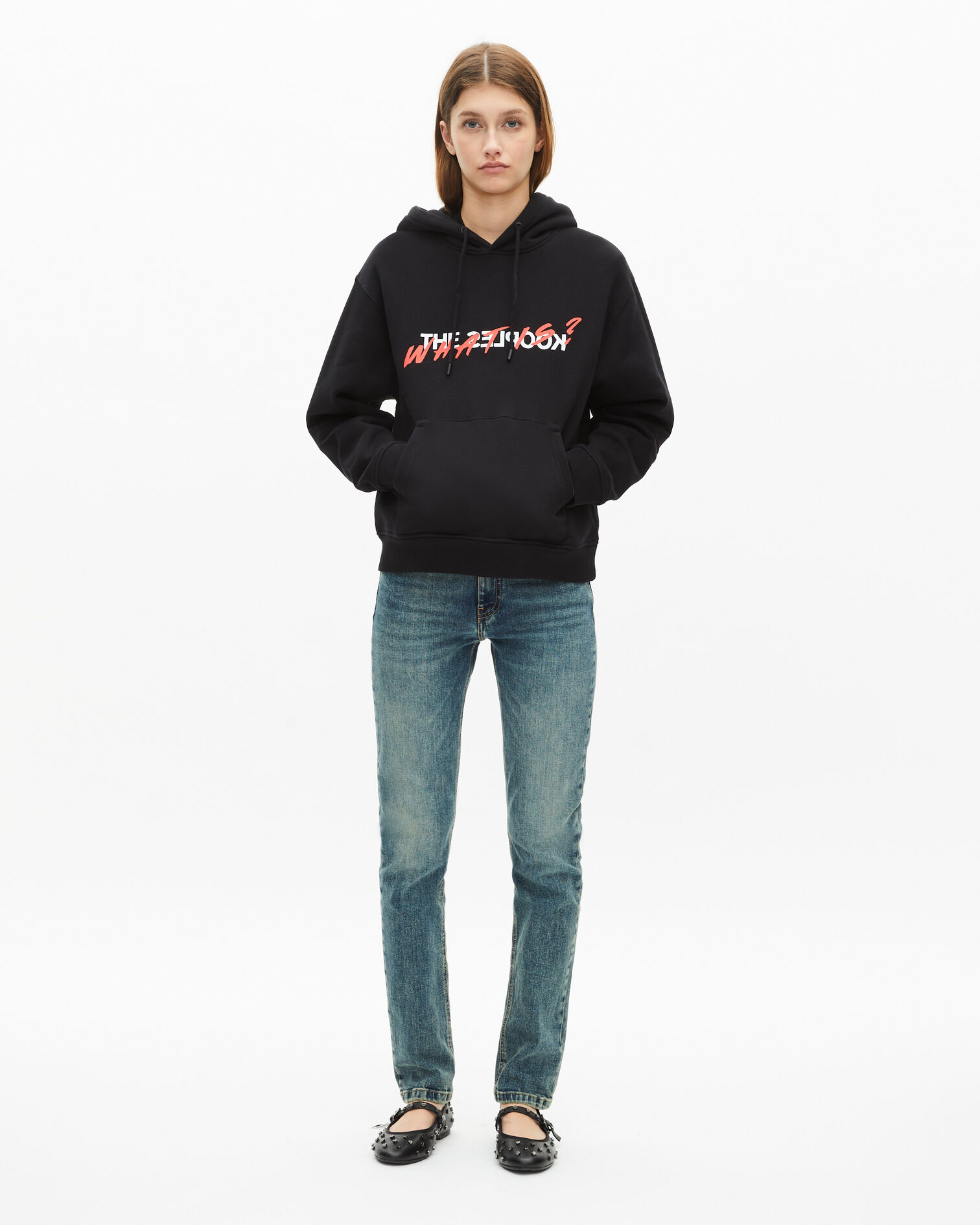 Sweatshirt à capuche What is noir, BLACK, hi-res image number null