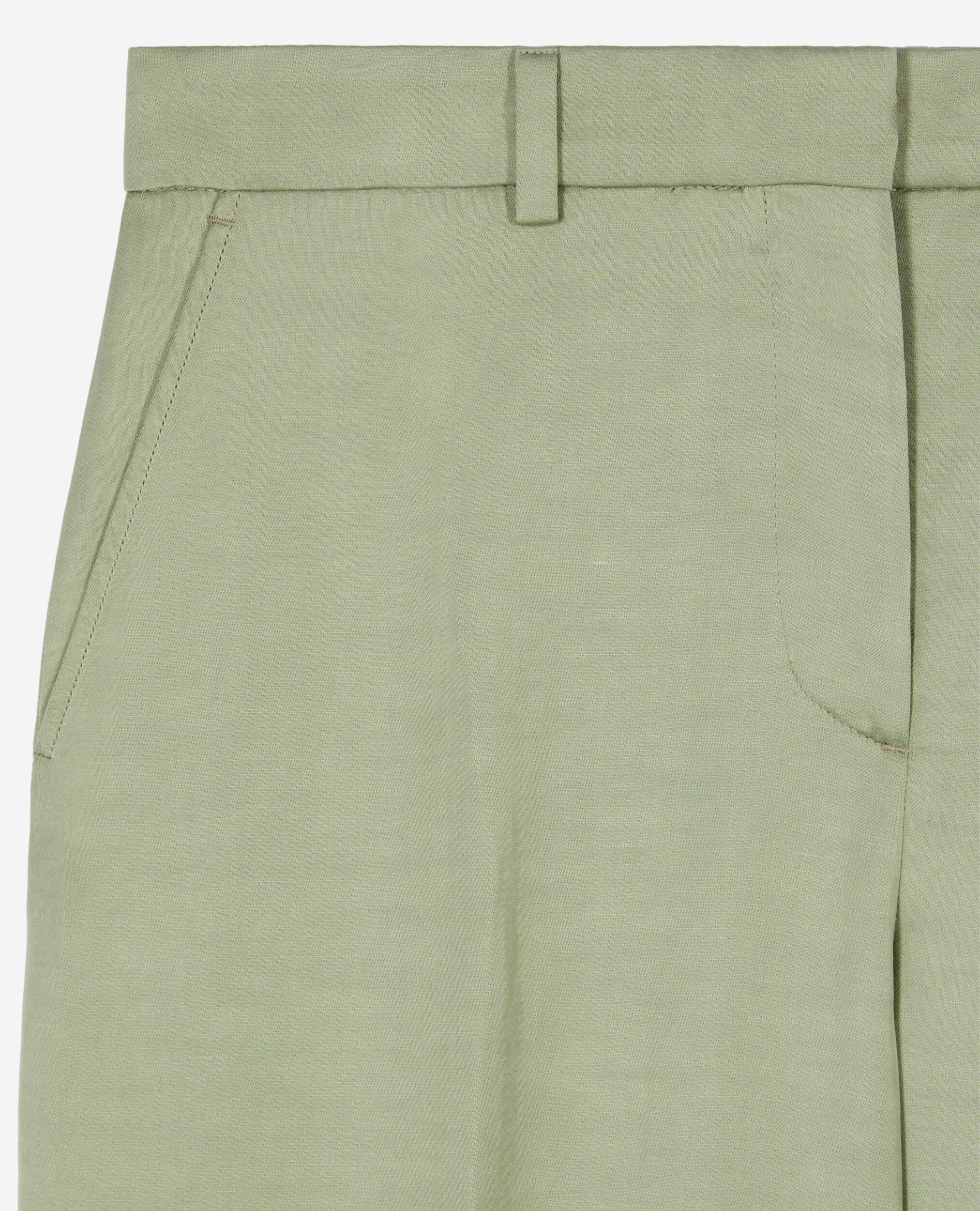 Pantalón traje verde claro lino, KAKI GREY, hi-res image number null