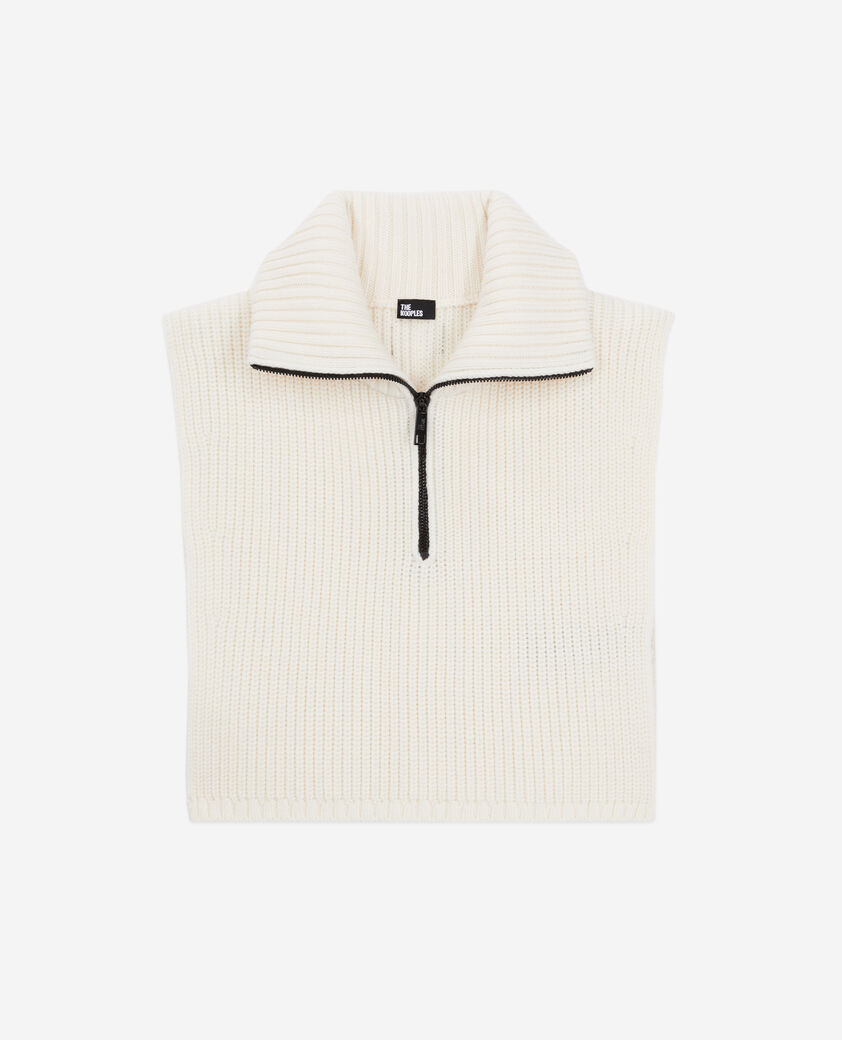 The Kooples WOMEN ECRU ecru ribbed wool plastron