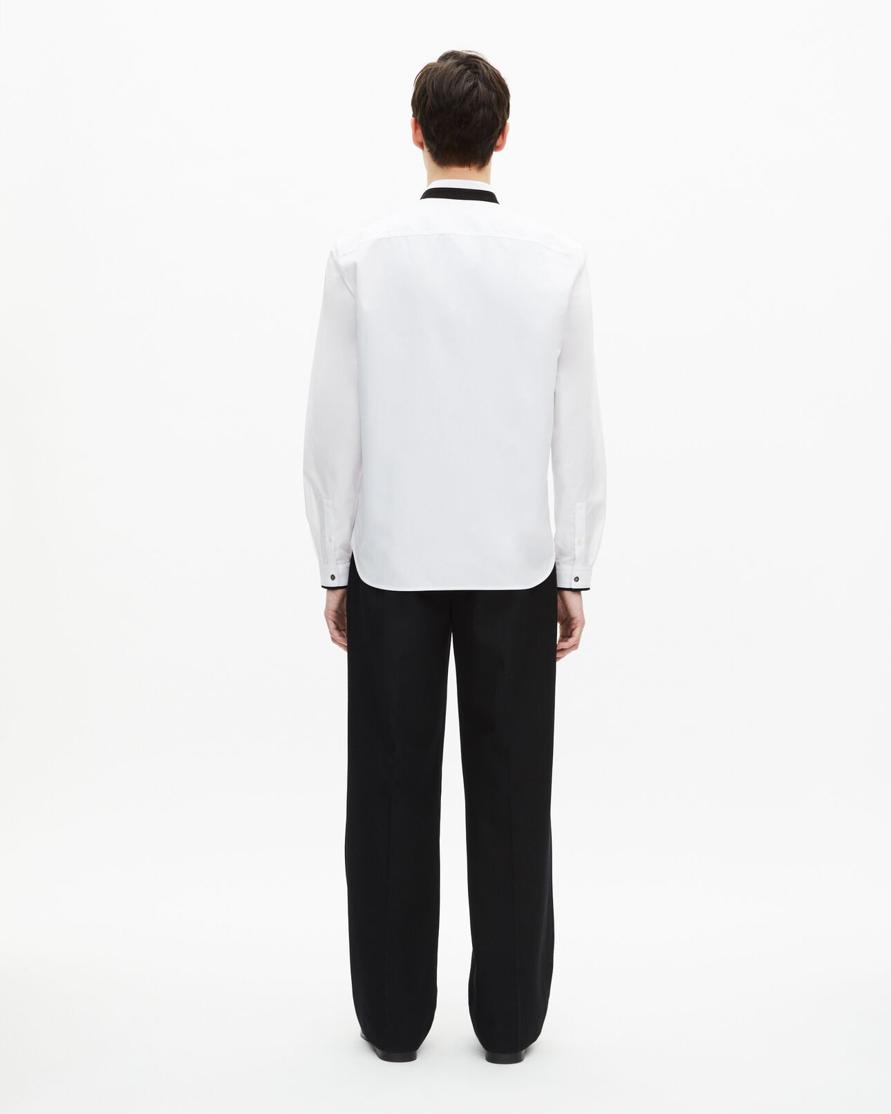 The Kooples HERREN WHITE weißes formelles hemd mit offizierskragen