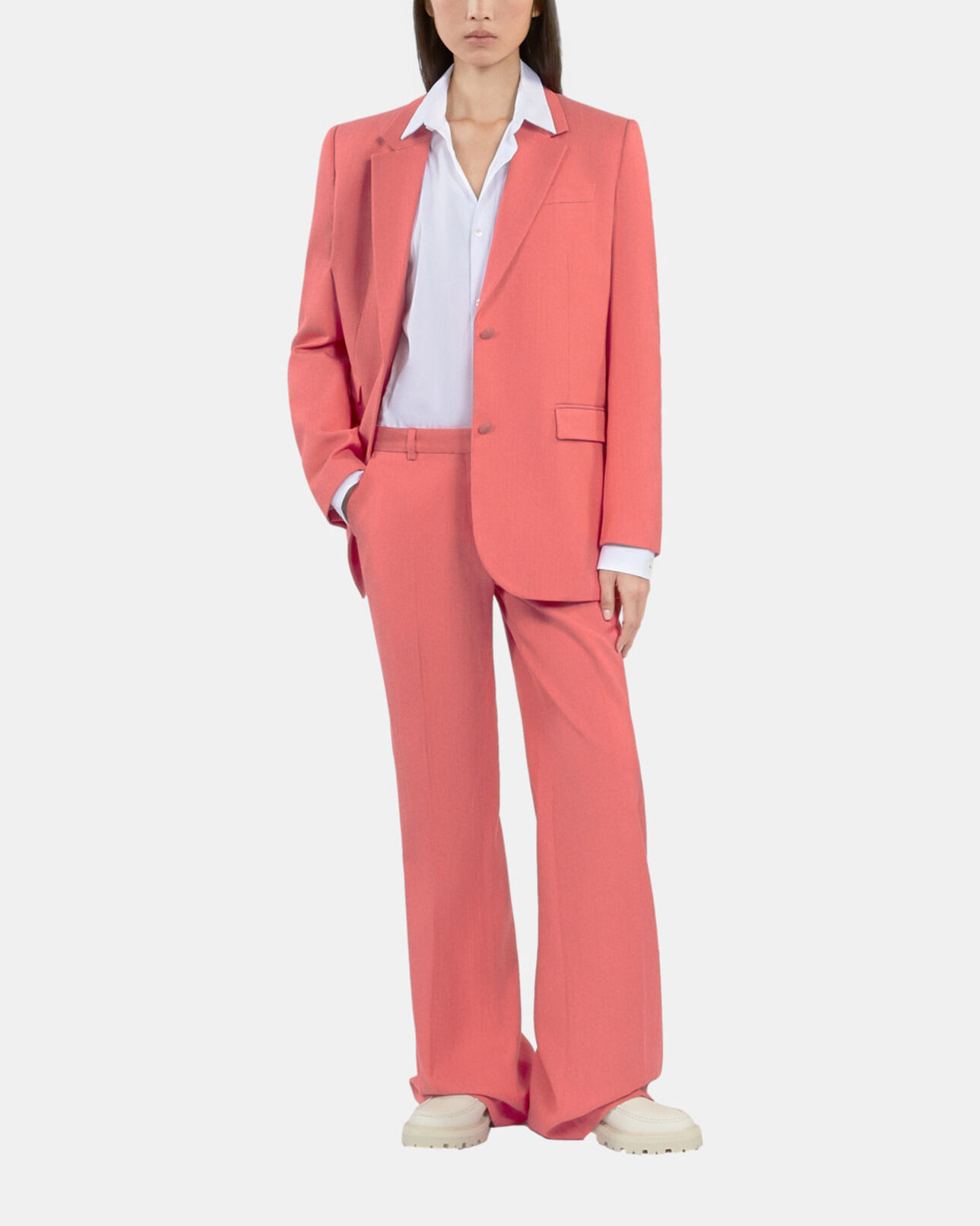 The Kooples WOMEN RETRO PINK fuchsia suit jacket