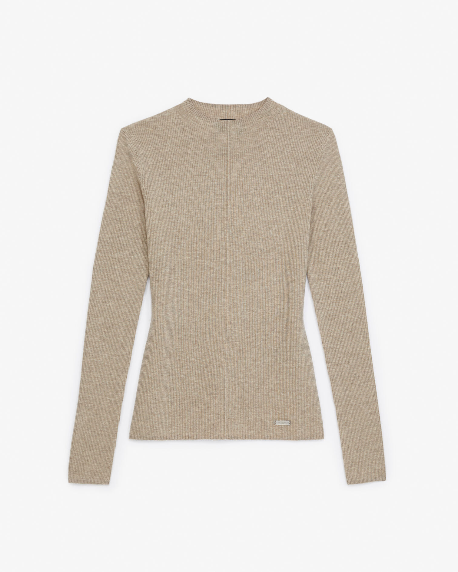 Wollpullover fein Kaschmir beige tailliert, BEIGE, hi-res image number null