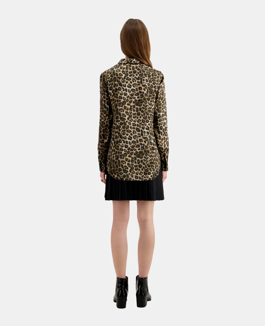 camisa de seda leopardo