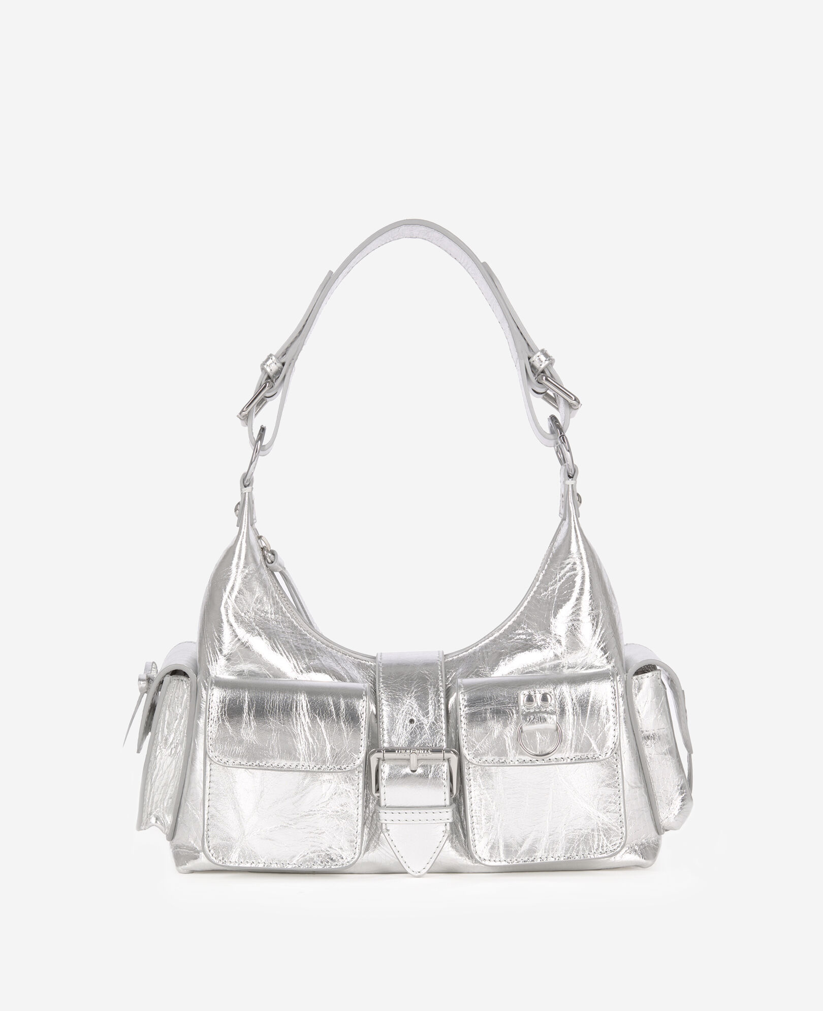 The Kooples WOMEN SILVER amelia silver leather bag