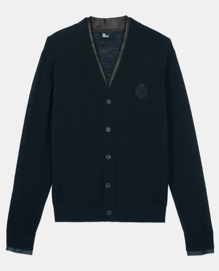 The Kooples HOMBRE BLACK c&aacute;rdigan lana merina negro