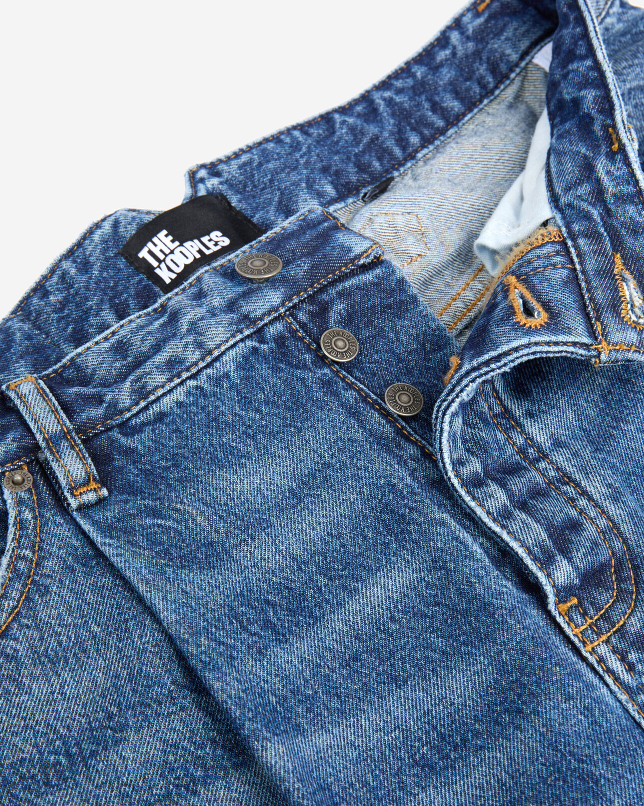 The Kooples MEN BLUE ELECTRIC dark blue wide-leg jeans