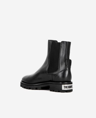 The Kooples FEMME BLACK bottines chelsea en cuir noires