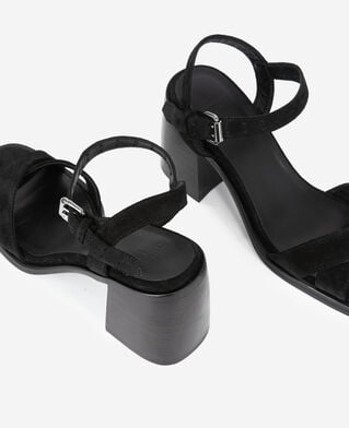 The Kooples F BLACK black leather sandals