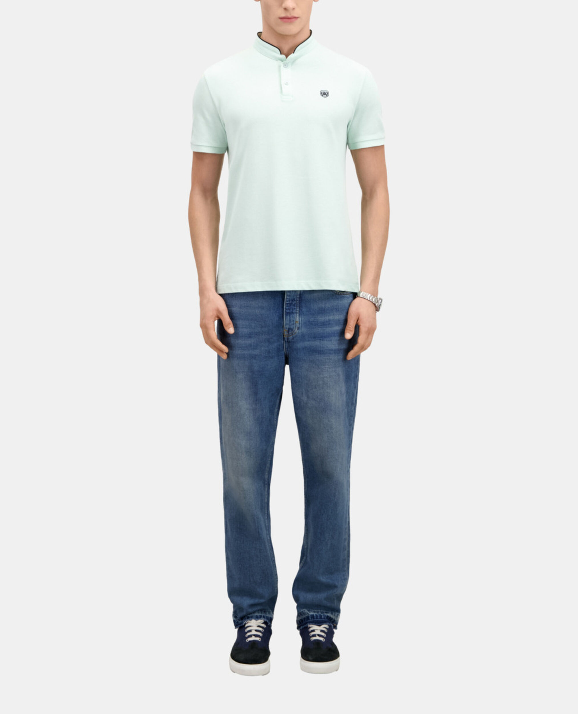 Polo vert en coton, OCEAN, hi-res image number null