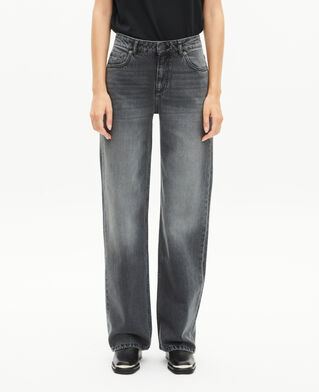 The Kooples WOMEN BLACK black wide-leg jeans