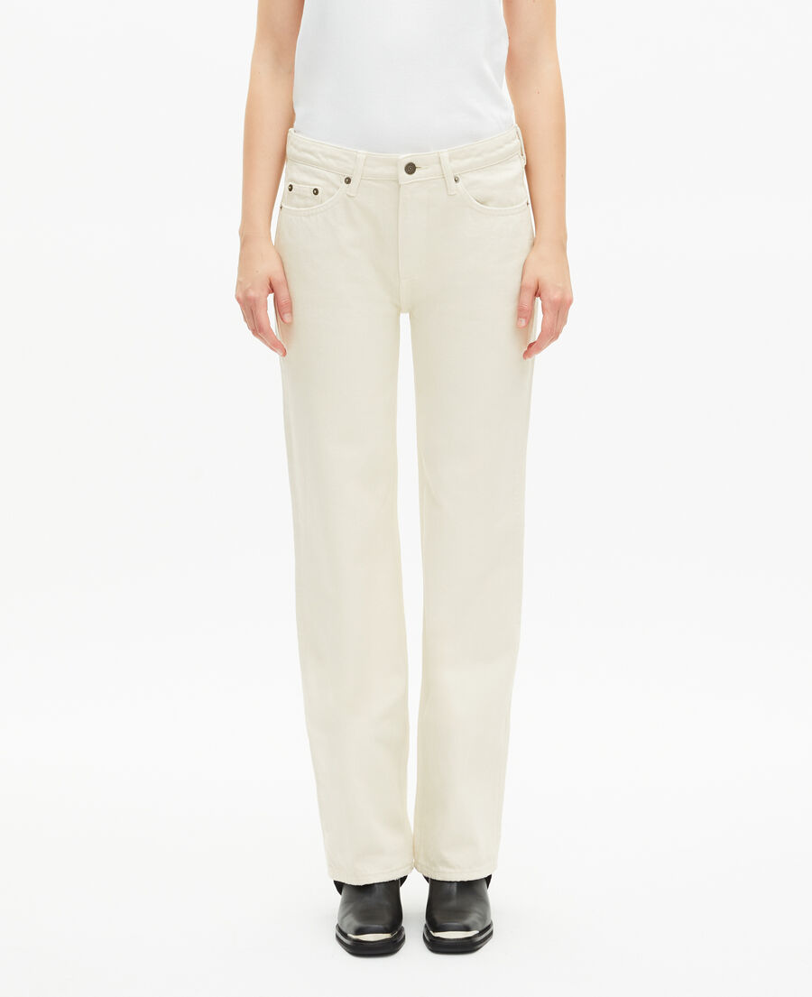 The Kooples DAMEN ECRU gerade geschnittene jeans in ecru