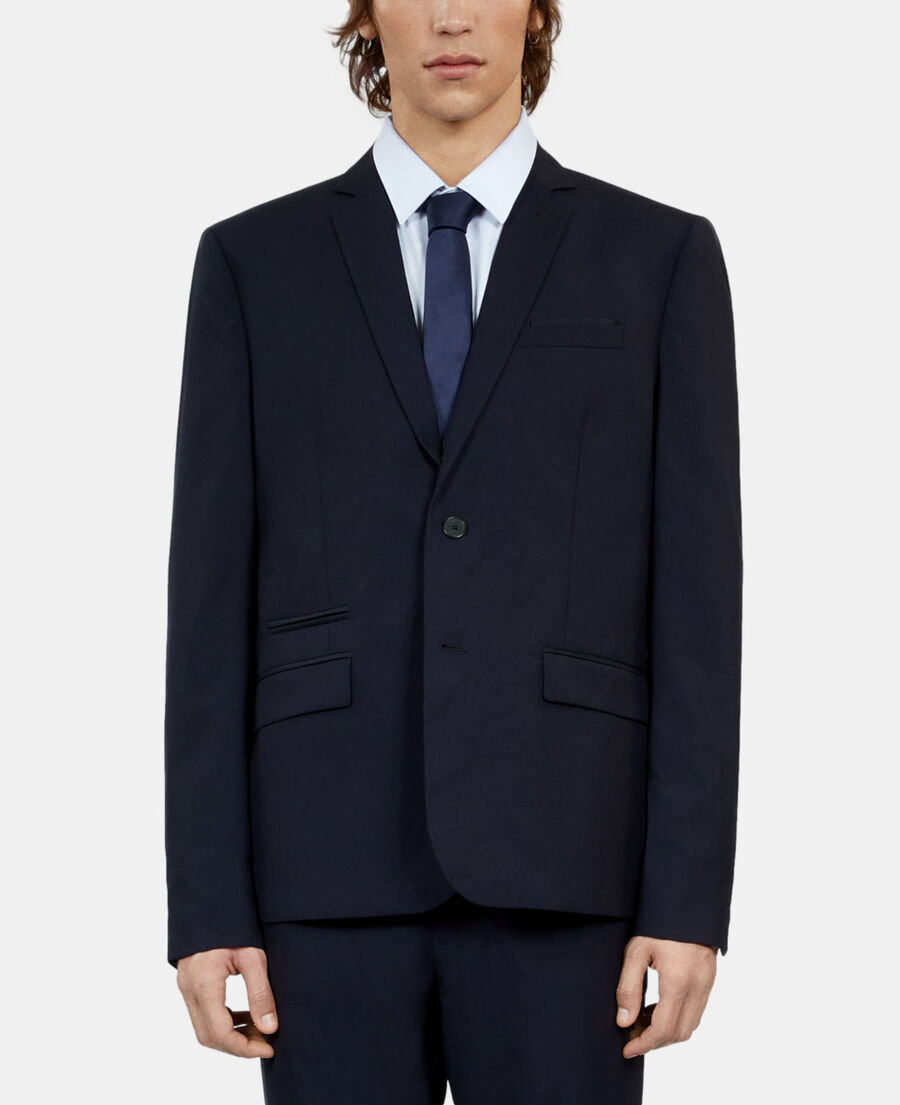 The Kooples H DARK NAVY navy blue wool suit jacket